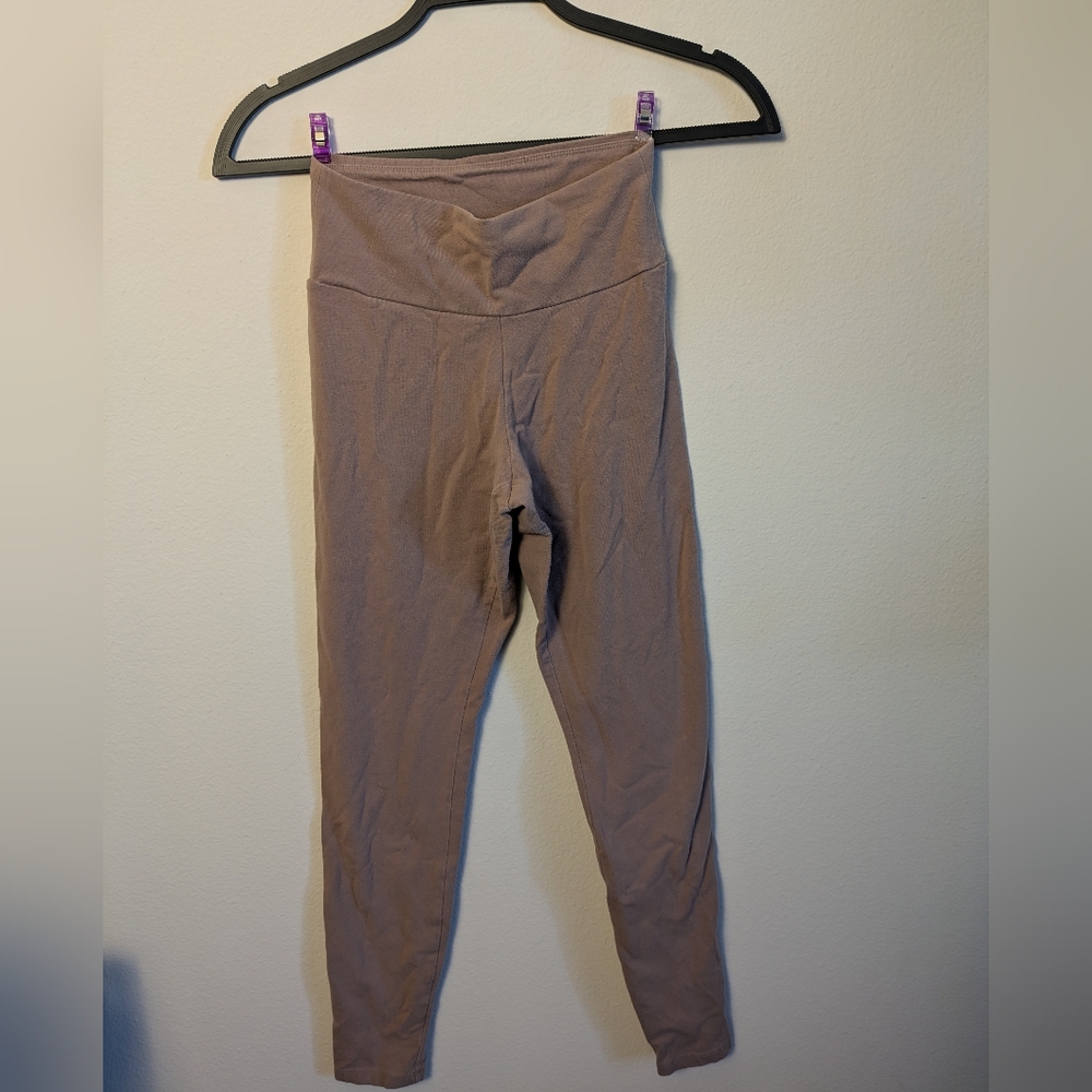 High-Waisted Taupe Leggings